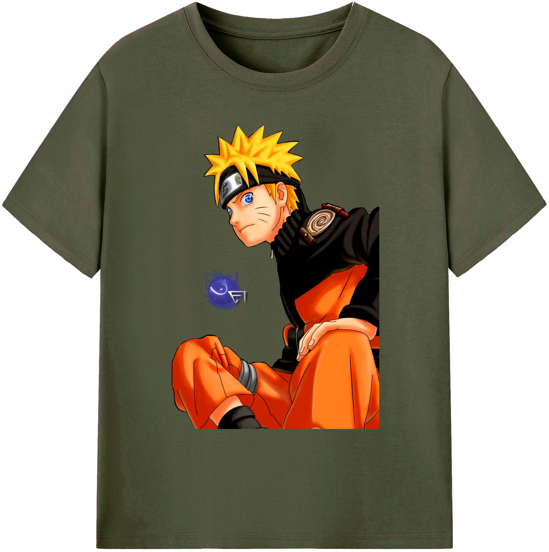 （画像用） NARUTO -ナルト- うずまき ナルト Uzumaki Naruto 綿100％ メンズ半袖Tシャツ｜肌触りやわらか＆通気性